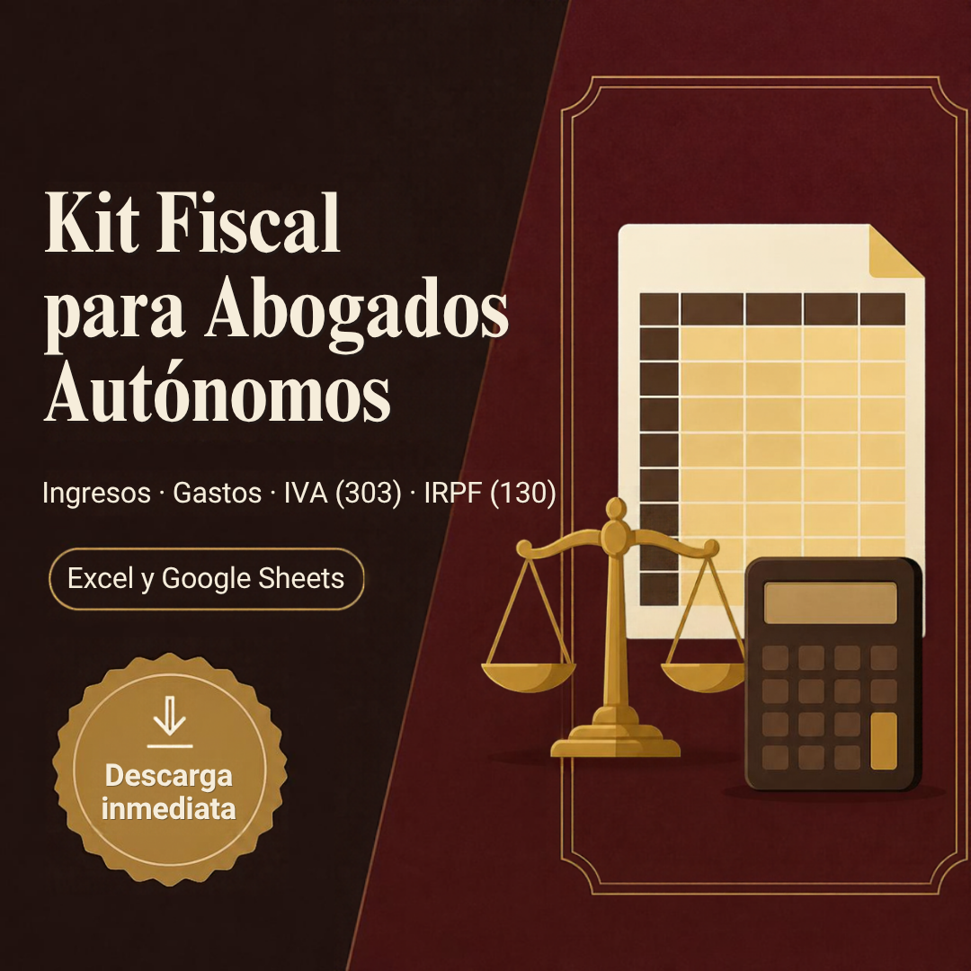 Kit Fiscal para Abogados Autónomos: plantilla de Excel con ingresos, gastos, IVA (303) e IRPF (130)